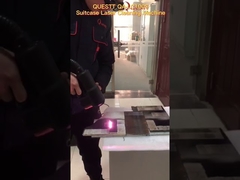 Machine d'élimination de la rouille au laser pour valise avec petite tête laser http://www.questtlaser.com